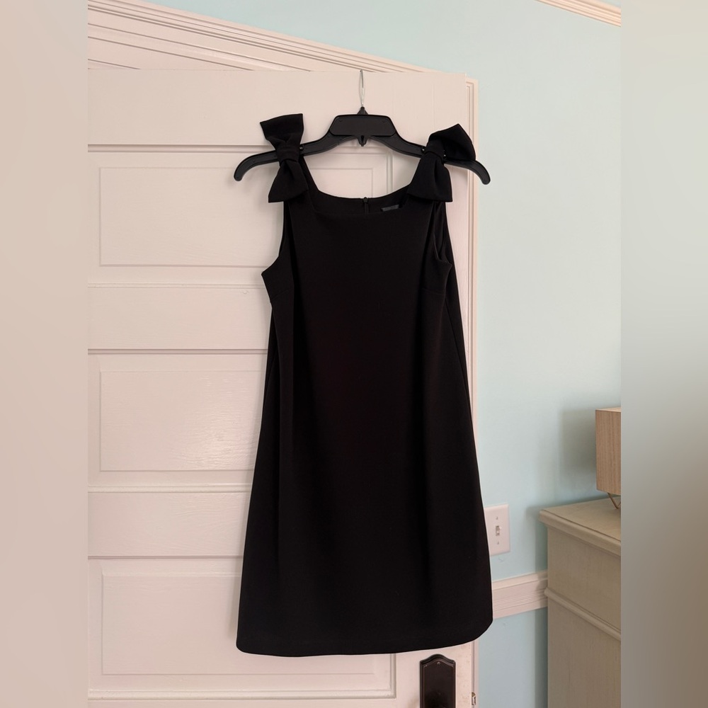 Aqua black mini dress with bows small
